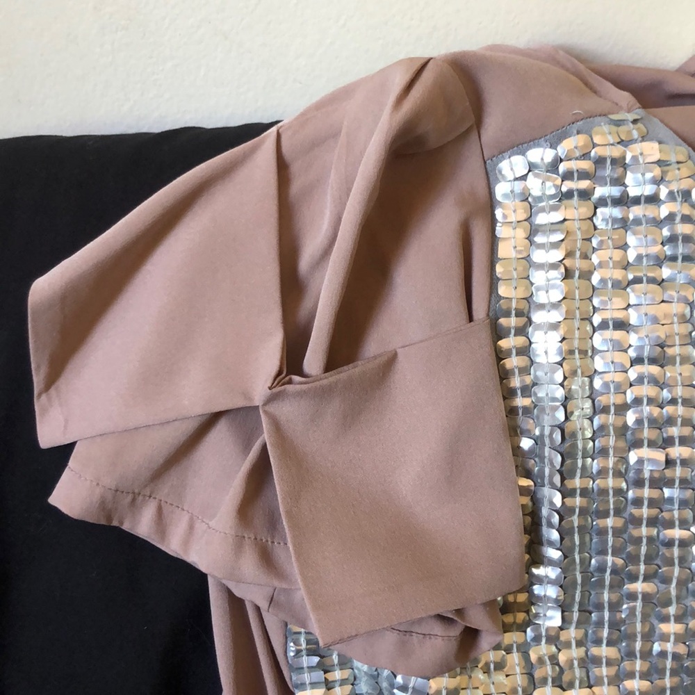Reiss Silver Sequin & Mauve Blouse - Picture 7 of 9